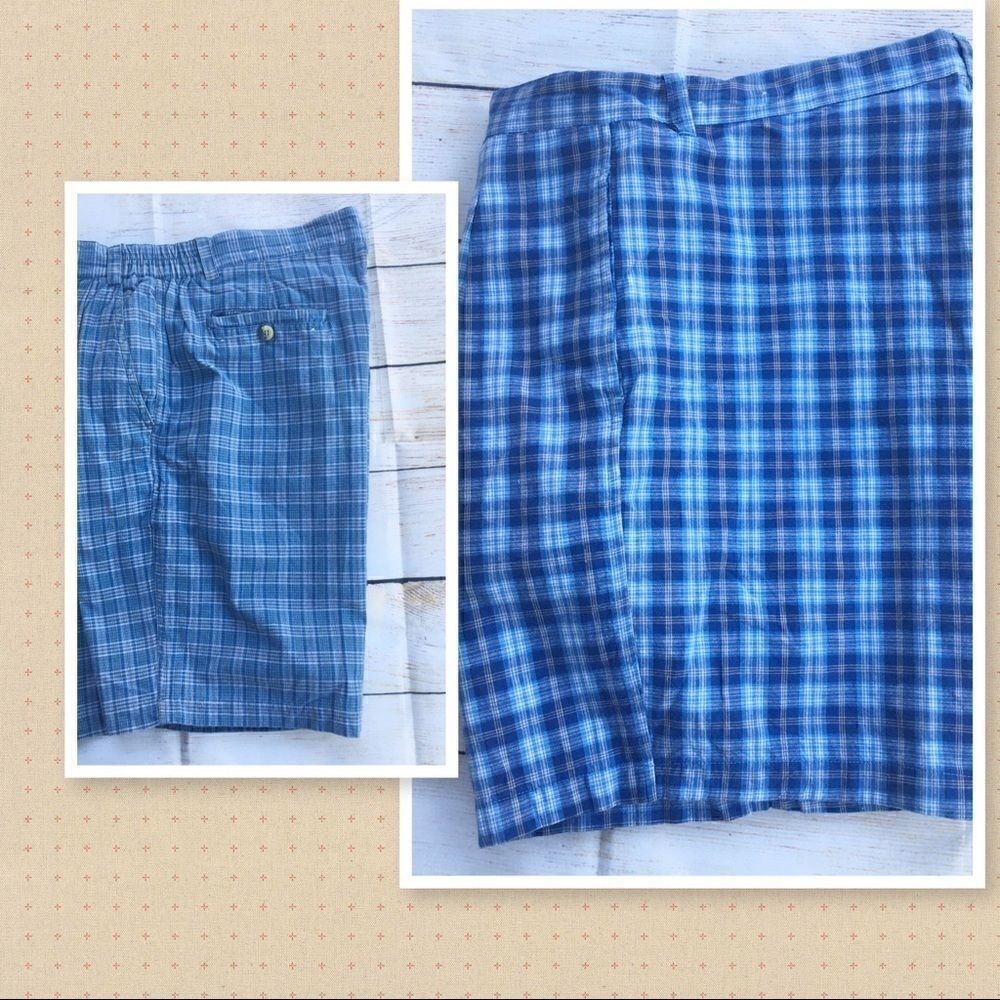 2 Pair Mens Plaid Bermuda Shorts New Sz 40 Lot